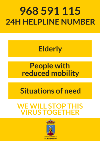 THE TELEPHONE 968 59 11 15 IS NOW ACTIVE THE 24 HOURS OF THE DAY FOR THE CARE OF THE ELDERLY AND PEOPLE WITH REDUCED MOBILITY