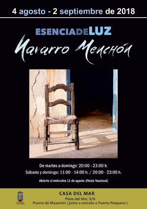 Exposición ‘ESENCIA DE LUZ’ de NAVARRO MENCHÓN en Mazarrón