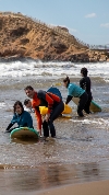 Las olas de la Bahía de Mazarrón abren la Copa de España de Parasurfing 2024