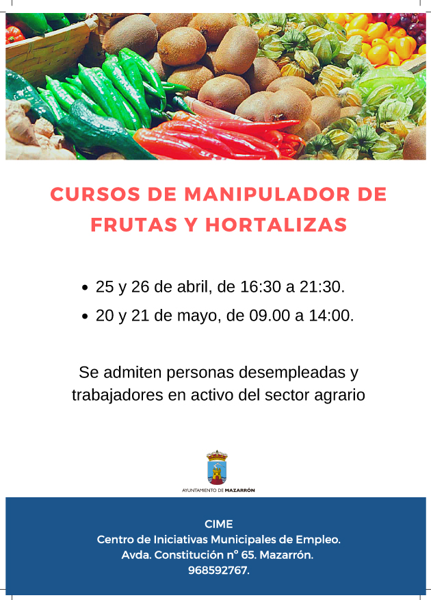 Curso de Manipulador de Frutas y Hortalizas