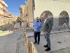 El alcalde Ginés Campillo y el primer teniente de alcalde, Jesús García, visitan el avance de las obras de adecuación de los viales en la calle Depósito, en el barrio de San Isidro