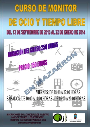 CARTEL CURSO OCIO Y TIEMPO LIBRE REBAJADO