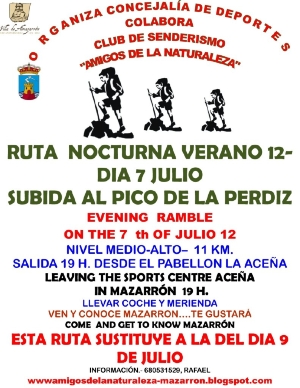 RUTA DE SENDERISMO 12 VERANO