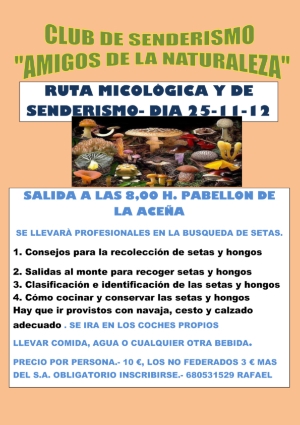 RUTA Y CURSO DE SETAS POSTER