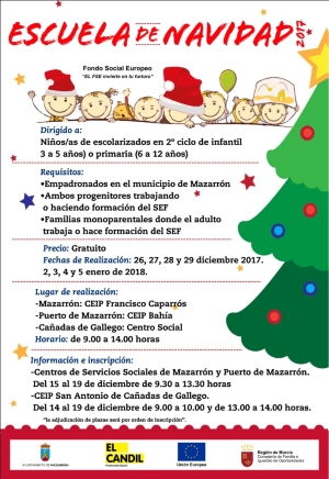 CARTEL ESCUELA NAVIDAD MAZARRÓN