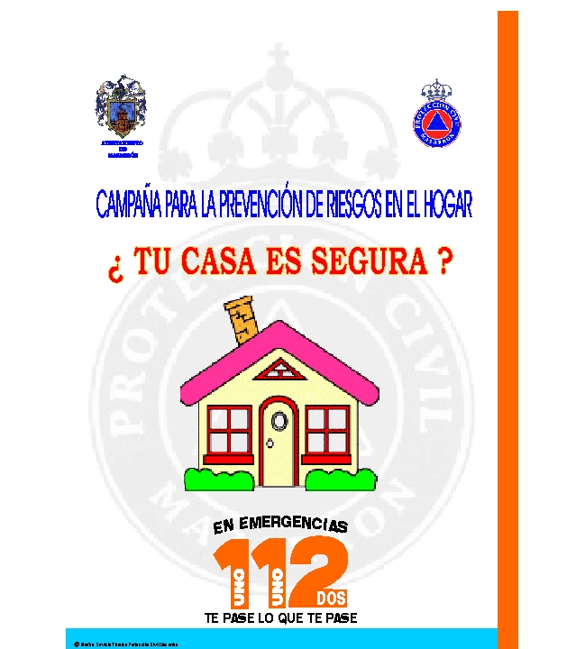 Poster Campaña "TU Casa es segura" - Año 2000