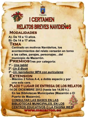 CARTEL CERTAMEN RELATOS NAVIDE?OS