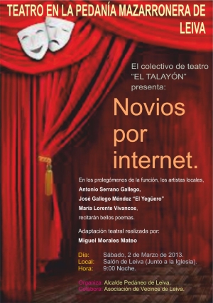 CARTEL TEATRO EN LEIVA MARZO 2013